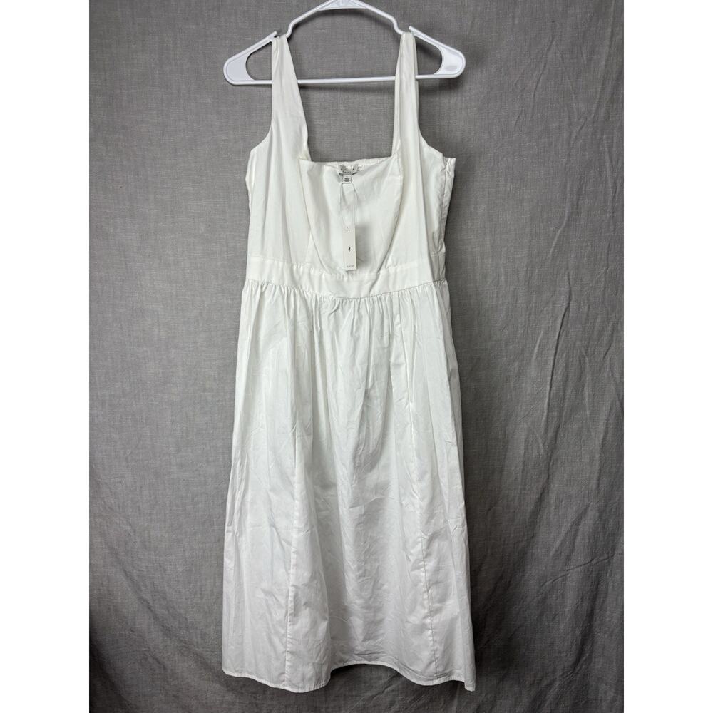 New With Tags Stellah Anthropologie Sleeveless Rouch Back Size L White